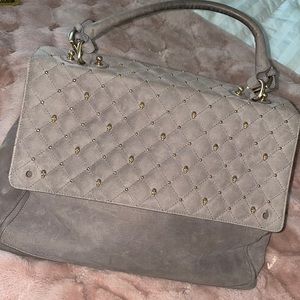 Thomas Wylde, gray suede, golden hardware